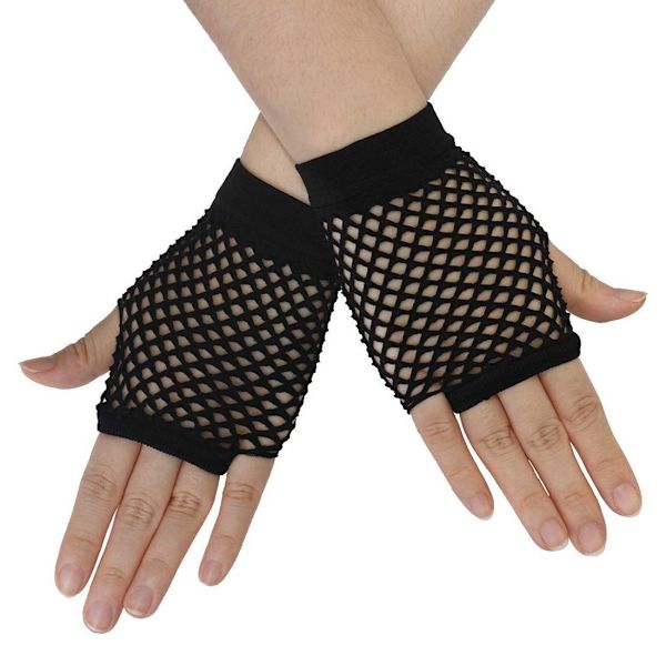 Sorte Mesh Handsker One Size Dame