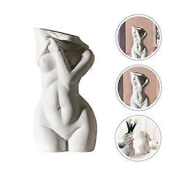 Keramisk Vase Kvinnelig Kroppsdesign Tørket Blomsterarrangement Vase Hjemmekontor Dekor