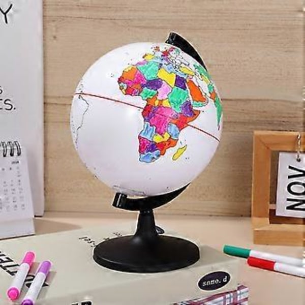 DIY Blank Glob Ofärdig Globmodell Målarbok Blank Glob Hantverk DIY Målning Glob Prydnad