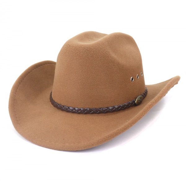 Cowboyhatt kvinner menn western hatt bred brem stropp