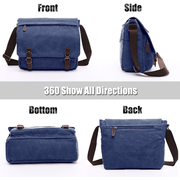 Axelväska för män Canvasväska Crossbody-väska Messenger Bag Axelväska