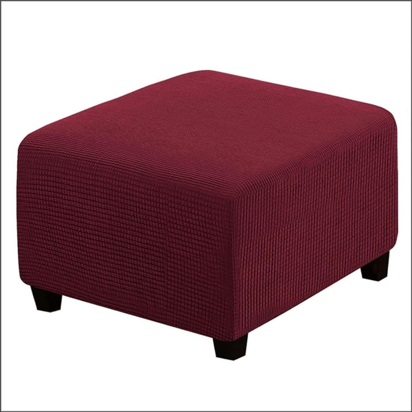 Punainen-suuri cover Stretch Ottoman Cover Pehmo, paksumpi L