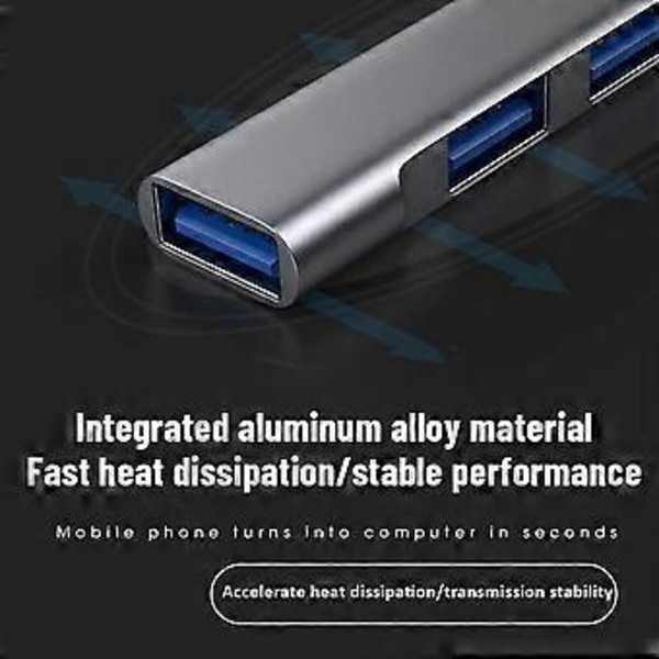 4 Portar USB-C HUB Typ-c/USB 3.0 2.0 Hub Multi Splitter Adapter OTG För Dator