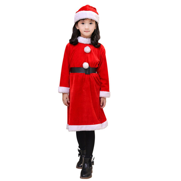 1-delt sett med julenisseklær, non-woven damekjolestørrelse