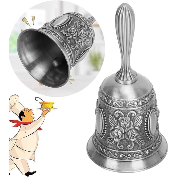 Silver Hand Bell Hand Service Table Bell Bar Restaurant Service H