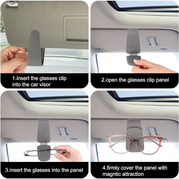 2 kpl magneettista autolasien pidikettä, lasien pidike autoon, Uni
