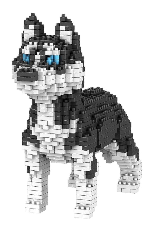 (Jul) Figur til samling med nanoblok (model 1) Husky