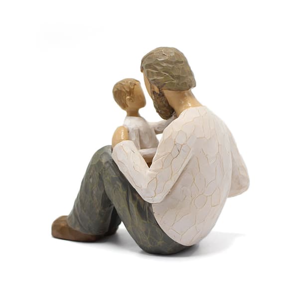 Håndmalet far og søn figur, gave til far og søn,