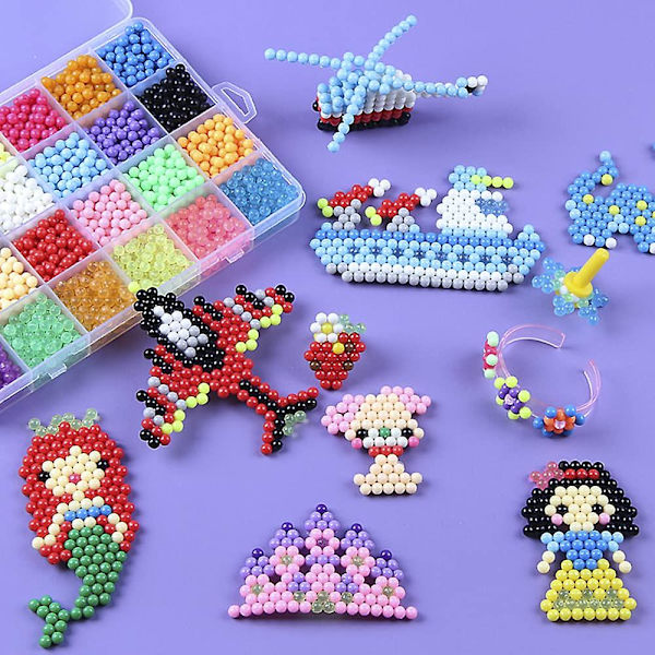Vannløselige bønner, forskjellige monteringsleker, barns pedagogiske leker, vanntåke, magiske perler, håndlagde anheng