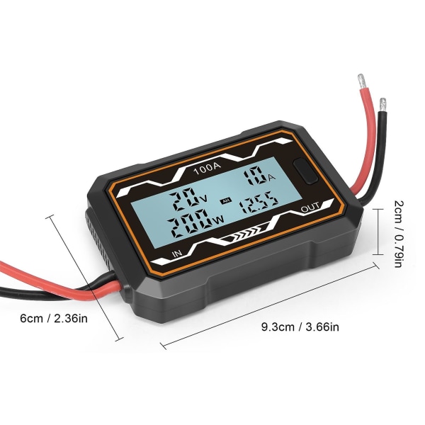 DC 20V 100A Voltmeter Ammeter LED Digital Voltmätare Mätare, DC Strömförsörjningsmätare Voltmeter Ammeter Strömförsörjningsmätare Testare