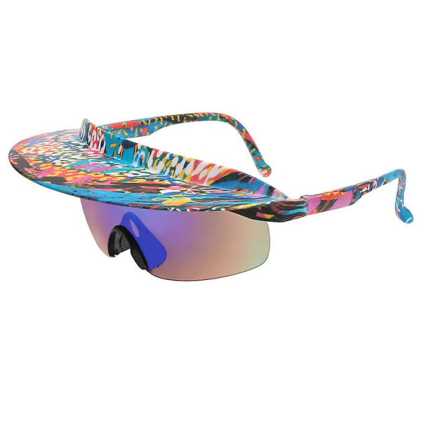 Cykelsolglasögon, solglasögon i ett stycke med brätte, överdimensionerade solglasögon Mode sportglasögon för utomhusbruk
