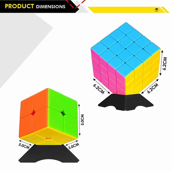 Kuberpaket 2x2 3x3 4x4 5x5 Speed Cube Set Mf2s Mf3s Mf4s Mf5s Pack Svart Pussel Leksak Presentask