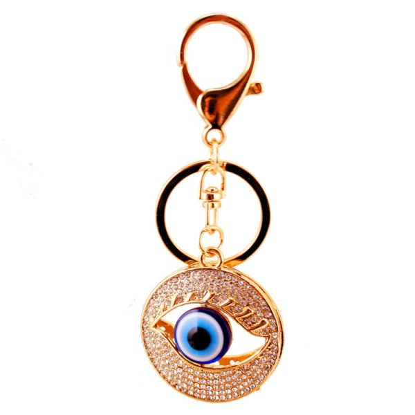 Creative pendant diamond turkey devil eye keychain eye keychain