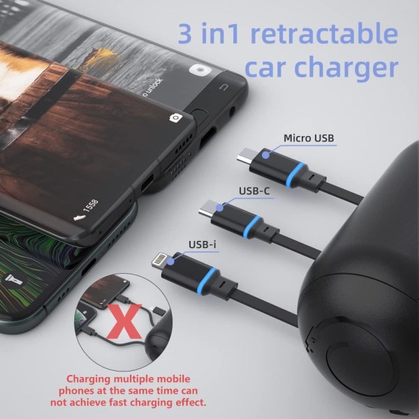 Multi-vehicle retractable rear seat 3 in 1 car charging box compa