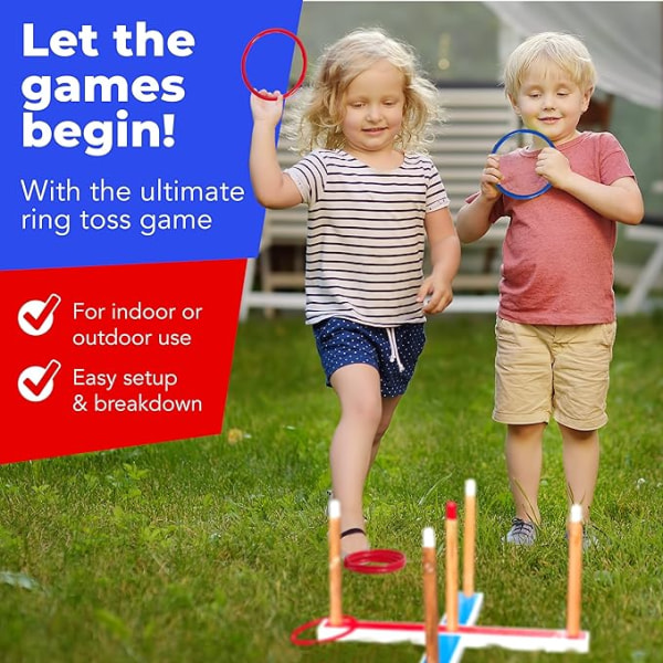 Ring Toss Games for Kids - Indoor Holiday Fun eller Outdoor Yard Gam