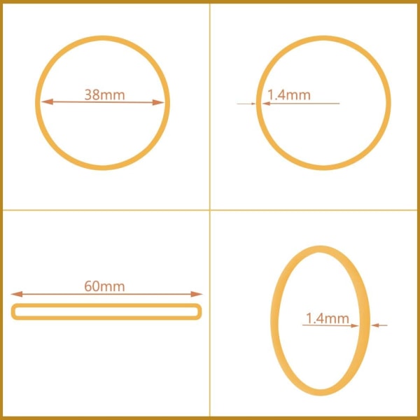 500 stk. gule elastikker i gummi til DIY-elastikker