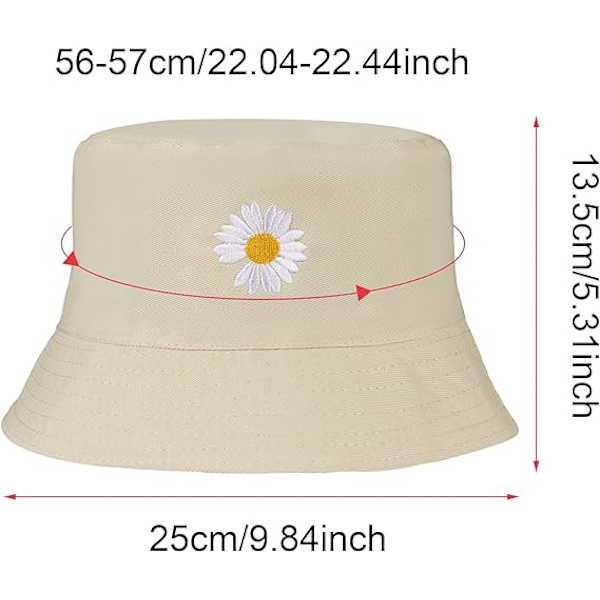 Fiskarehatt Dam Solhatt Bucket Hat Bomull Bob Hat Fällbar Solskydd