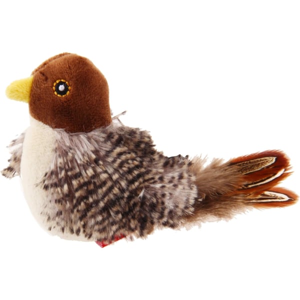 Interaktiv plyschleksak för hundar och katter (fågel brun)
