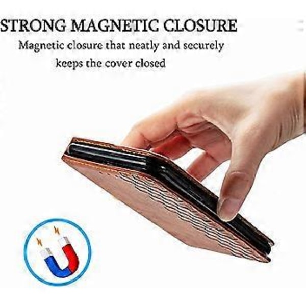 Plånboksfodral Kompatibelt med Samsung A52s 5G, Bokvikbart Flip Skyddsfodral med Ställ Kortplats Magnetisk Stängning för Galaxy A52 5G (Brun)