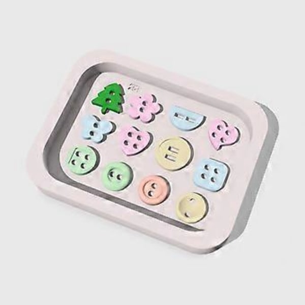 Små Tillbehör Form Knappserie Godis- och Fondantformar Silikontextur Lämplig för Kreativ Desserttillverkning Style 1