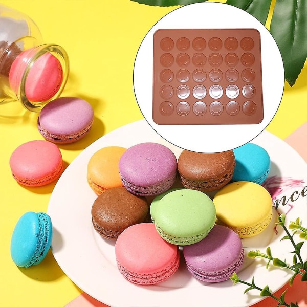 Pyöreä macaron-matto, silikoninen macaron-levy, leivontaväline macaronille, cupcakeille, jälkiruoalle
