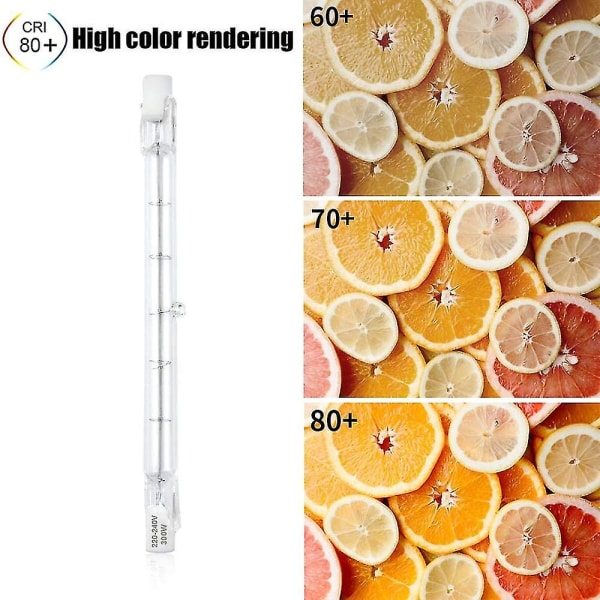 Dimbar R7s 118mm 300w Halogen Pencil Glödlampa Ac220-240v 5900lm J118 Linjär Halogenstrålkastare För Landskapsbelysning, Säkerhet, Gatubelysning (uppsättning av 5,