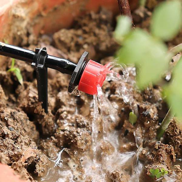 Justerbar mikrodråbe, 200 stykker vandingssystem vandingssprinklere anti-tilstopningsemitter drypper til plante drivhus diy haveartikler
