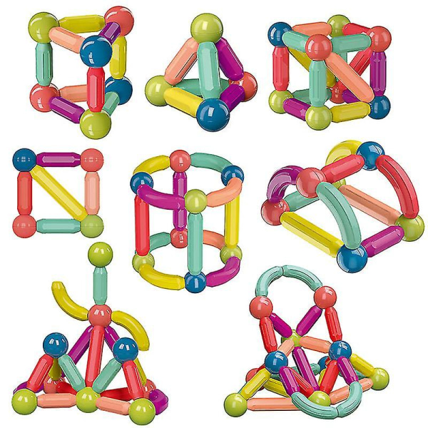Magnetisk pinne byggklossar set barn magnetiska konstruktör block barn magnetiska leksak tegelstenar