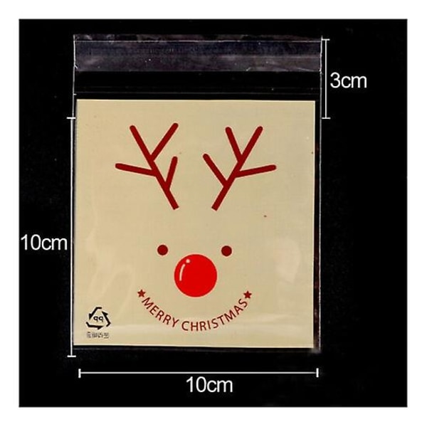 100pcs 10cm Christmas Cookie Bag For Party Favour