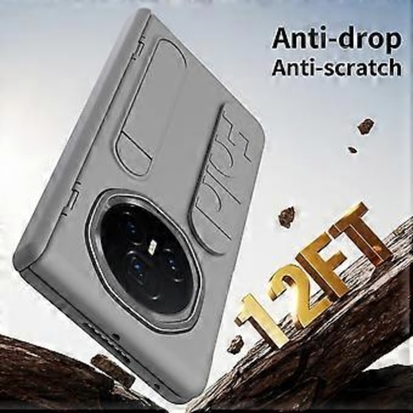 For Honor Magic V3 5G Etui Støtteben Armbånd PC Telefon Cover med Hærdet Glas Film - Hvid White