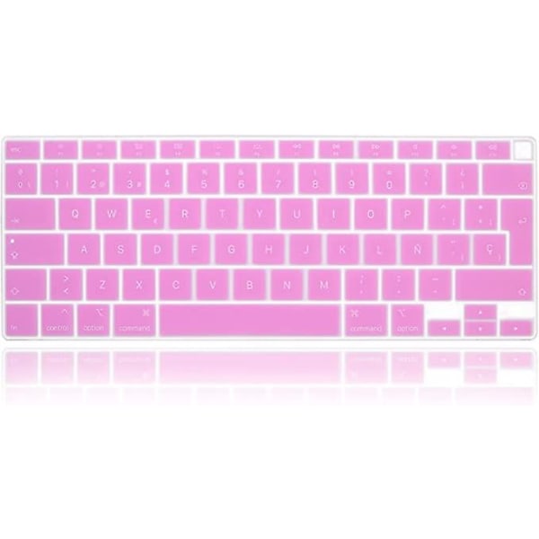 Silikon tangentbordsskydd för Macbook Touch Bar 12 tum skyddande hud（Rosa）