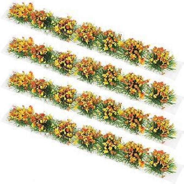4 stk. Simuleringsblomsterklase Miniatyrblomstergressklase Miniatyr Statisk Landskapsmodell