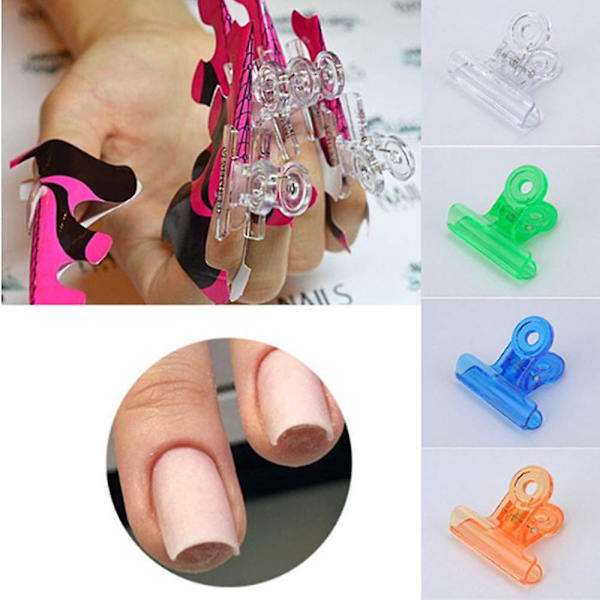 8 st nagelspetsklämmor, C-kurva nagelklämmor transparent fingerförlängning Uv Led Builder Diy Manikyr Finger