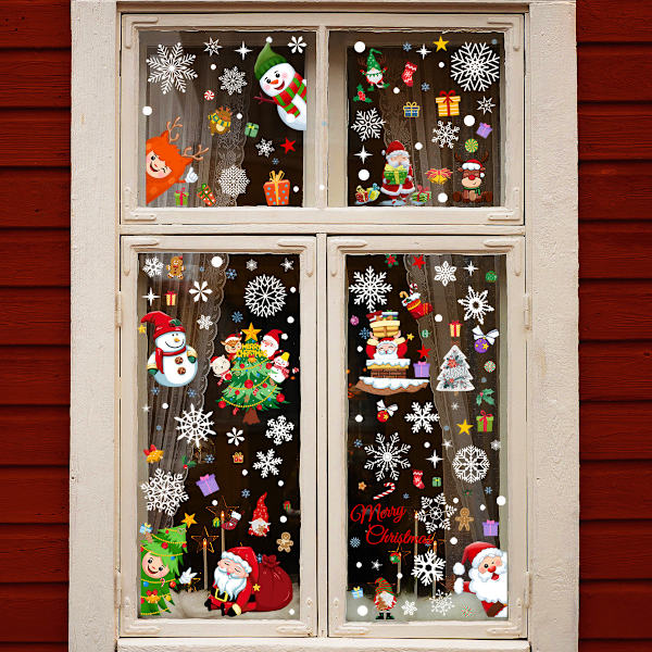 Snögubbe Julgran Julväggdekal Statisk Gl