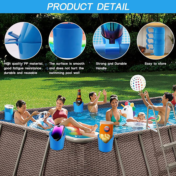 Glass Base Set Pool Cup Holders