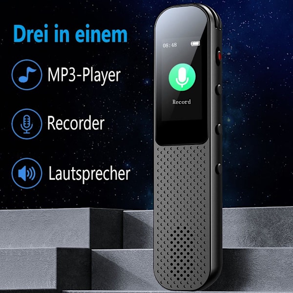 Digitaalinen ääninauhuri Mini, 3072 kbps nauhuri Digitaalinen nauhuri