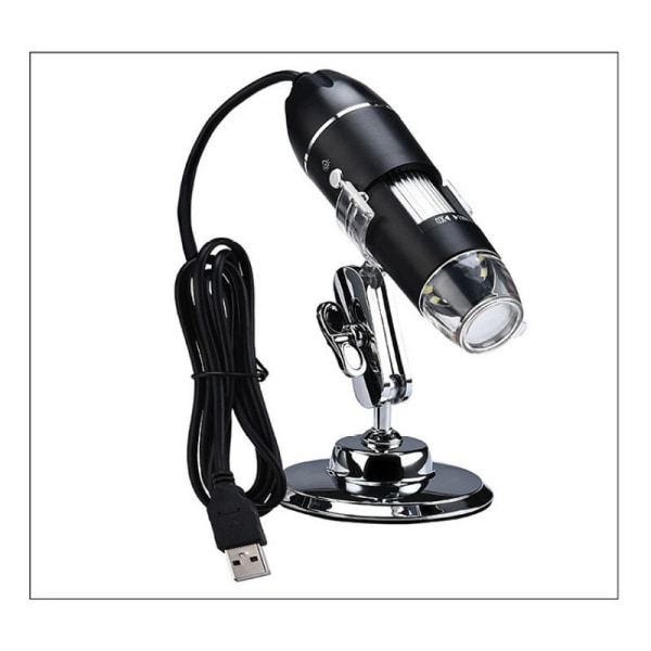 USB digitalmikroskop, 40X-1000X forstørrelse endoskop, 8 LED