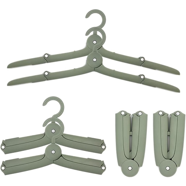6 Pakk Foldbare Kleshengere i Plast, Vindtette/Plassbesparende, Reise C