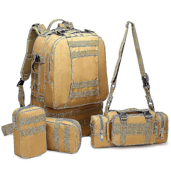 50L Taktisk Ryggsäck Militär Molle Väska 1000D Nylon Ryggsäck Sport Utomhus Resa Kamouflage Ryggsäck Svart