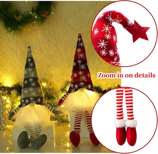Julealvdekorasjon GNOME, Lysende julealv, Christm