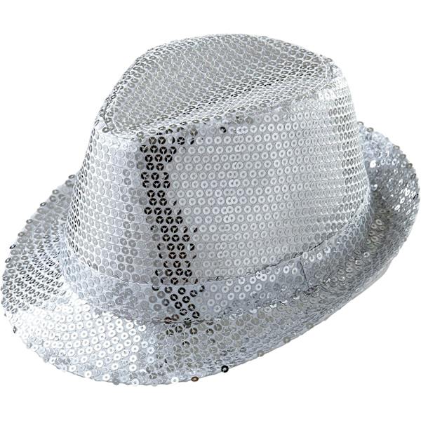 Filtthatt med glitter, guld, för temafester eller karneval，Partyhattar - Silver
