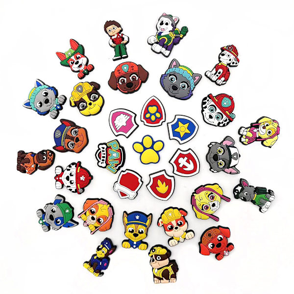 31 kpl sarjakuva DIY sarjakuva Paw Patrol -sarjan Crocs PVC -kenkäasusteet
