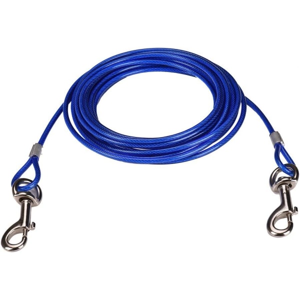 10ft/16ft/33ft - Dog Tie Down-kabel, Dog Tie Down-kabel, Pet Tie Down-kabel, Husdjursledning för liten/medelstor (5m, blå)