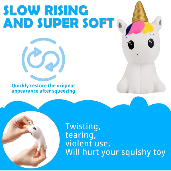 Squishies Pakke 2 stk Squishy Unicorn Leke Tregt Stigende Duftende Klem Leke Dyr Squishies Leke Stress Relief Kawaii Premium Gave