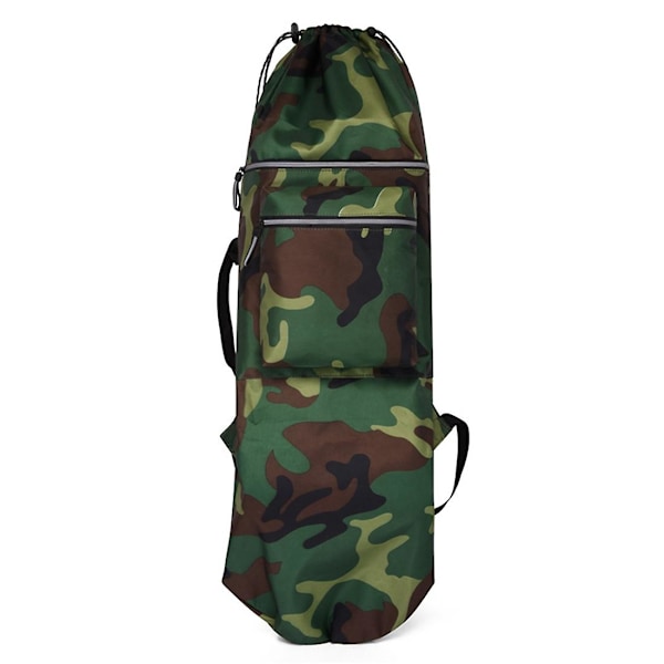 Skateboard ryggsäck Longboard väska Skateboard väska, grön camouflage