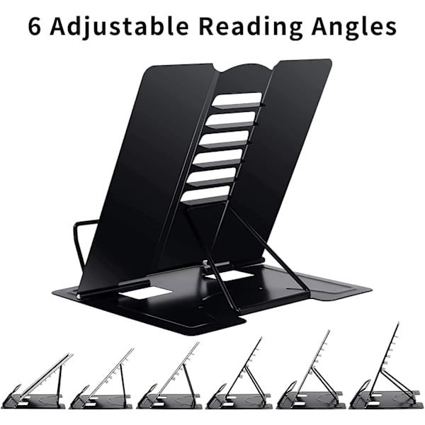 Metal Desktop Bogstativ Bogstativ Justerbar Bog Holder Cookbo