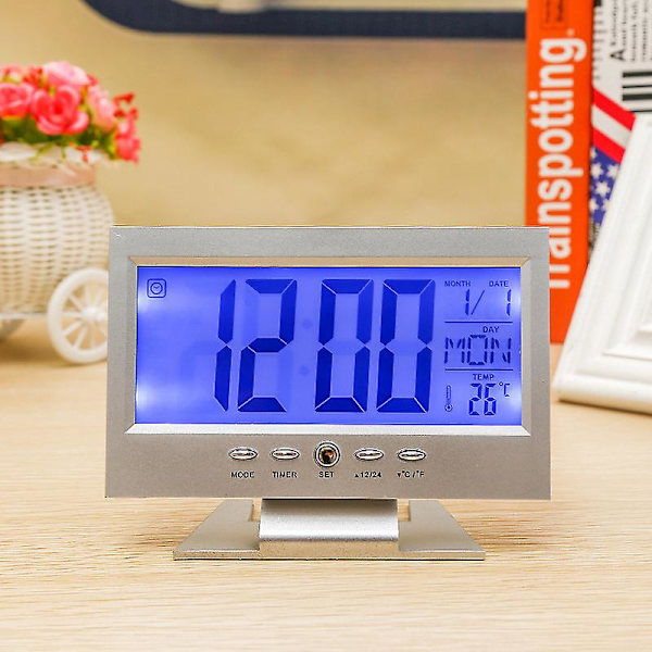 Lcd stemmeaktiveret induktions evighedskalender ur