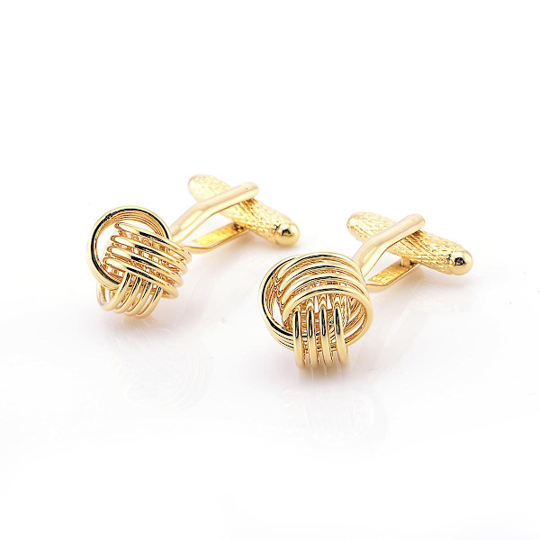 Guld stegte dej twirls bil blomst manchetknapper metal omgivende multi line stegte dej twirls manchetknapper knude manchetknapper