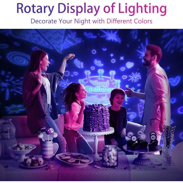 LED Gypsophila Projektorlampe Amazon Stjerneprojektorlampe DIY Musikkprojektor Julebursdagsgave for dagen (fawn)