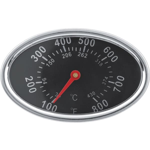 Grilltermometer i rustfritt stål, oval Bimetallic thermo